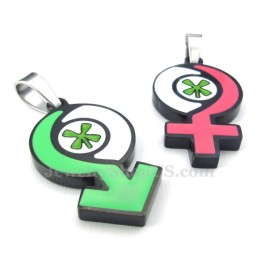 Collana Con Ciondolo Simbolo In Titanio Per Bambino E Bambina (Catena Libera) (Un Paio)