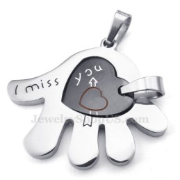 Collana Con Ciondolo A Forma Di Cuore In Titanio Per Coppie (Catena Libera) (Un Paio)