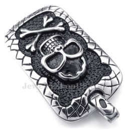 Collana Con Ciondolo A Forma Di Teschio In Titanio (Catena Libera)