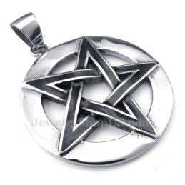 Collana Con Ciondolo A Stella A Cinque Punte In Titanio (Catena Libera)