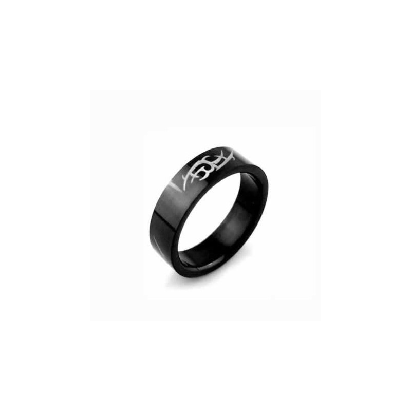 Anello Da Uomo Eldritch Blast In Titanio Nero Da 6 Mm Anello Da Uomo Eldritch Blast In Titanio Nero Da 6 Mm