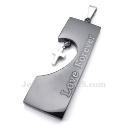 Collana Con Ciondolo A Forma Di Cuore In Titanio Bicolore (Catena Libera) (Un Paio)