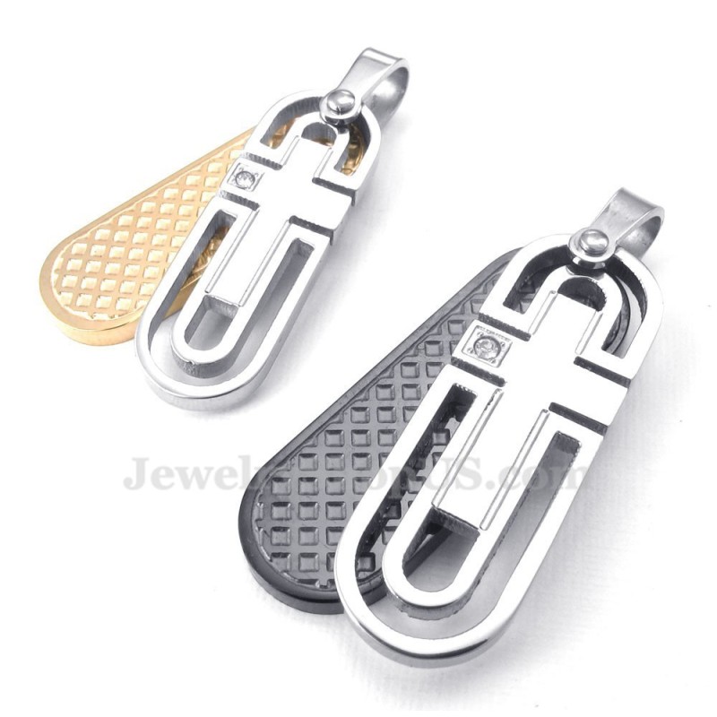 Collana Con Ciondolo Per Coppia In Titanio (Catena Libera) (Un Paio)