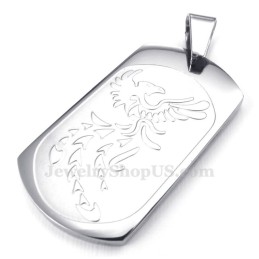 Collana Con Ciondolo In Titanio Con Carte Della Fenice (Catena Libera)