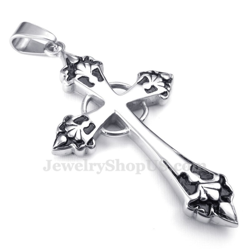 Collana Con Ciondolo A Croce In Titanio (Catena Gratuita) Collana Con Ciondolo A Croce In Titanio (Catena Gratuita)