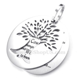 Collana Con Ciondolo Albero Della Vita In Titanio Per Coppie (Catena Gratuita)