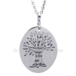 Collana Con Ciondolo Albero Della Vita In Titanio Per Coppie (Catena Gratuita)