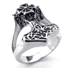 Anello In Titanio Con Martello Di Thor
