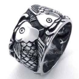 Anello In Titanio A Forma Di Pesce