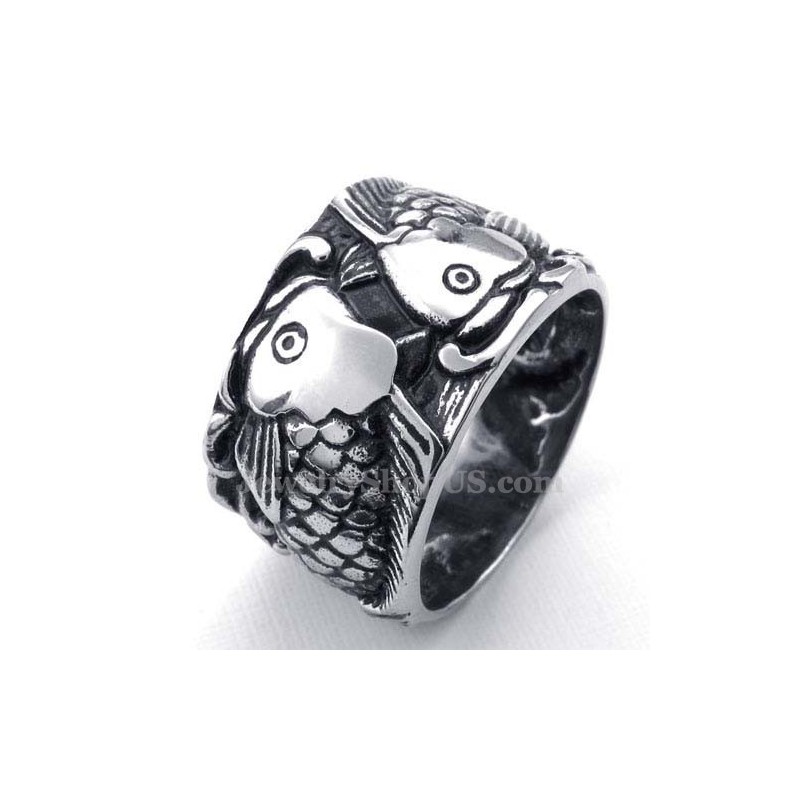 Anello In Titanio A Forma Di Pesce Anello In Titanio A Forma Di Pesce