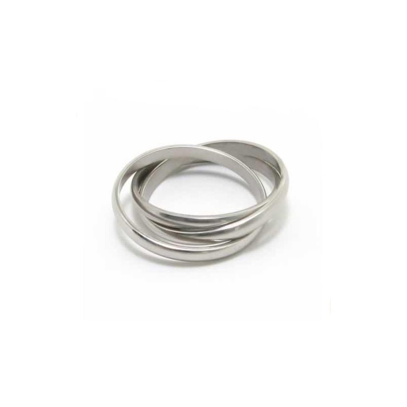 Anello In Titanio Three Circles Da 8 Mm Anello In Titanio Three Circles Da 8 Mm