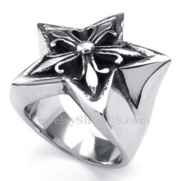 Anello In Titanio A Stella A Cinque Punte