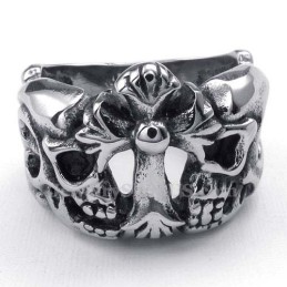Anello Con Croce In Titanio