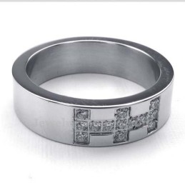Anello Con Croce In Titanio