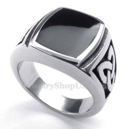 Anello Da Uomo In Titanio Nero