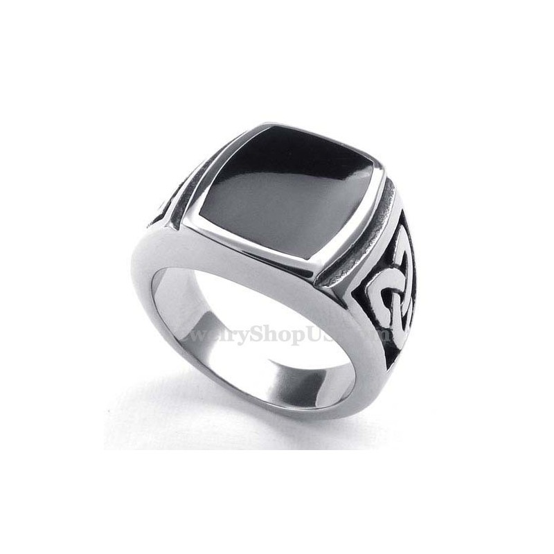 Anello Da Uomo In Titanio Nero Anello Da Uomo In Titanio Nero