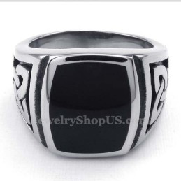 Anello Da Uomo In Titanio Nero