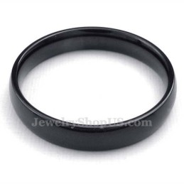 Anello Liscio In Titanio Nero Da 4 Mm