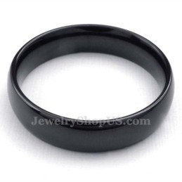 Anello Liscio In Titanio Nero Da 5 Mm