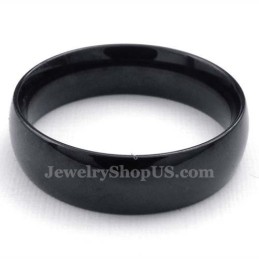 Anello Liscio In Titanio Nero Da 6 Mm