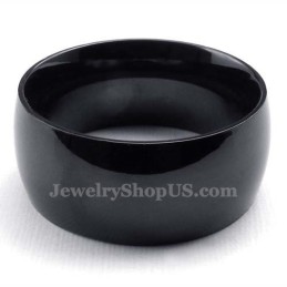 Anello Liscio In Titanio Nero Da 10 Mm