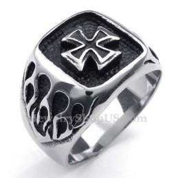 Anello Con Croce In Titanio