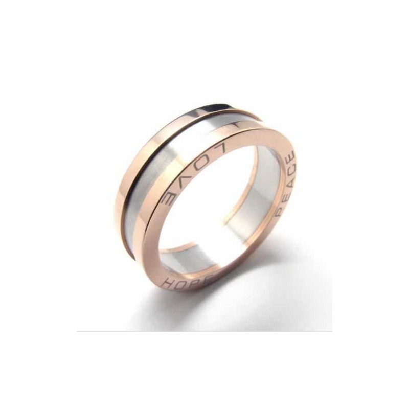 Anello Con Fascia In Titanio E Oro Da 6 Mm Anello Con Fascia In Titanio E Oro Da 6 Mm