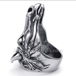 Anello In Titanio Con Testa Di Cavallo