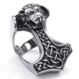Anello Massonico Del Leone In Titanio