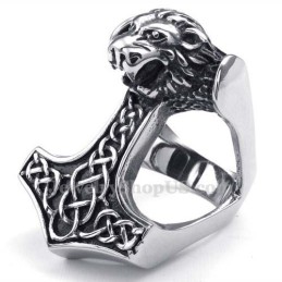 Anello Massonico Del Leone In Titanio