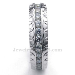 Anello Rotondo In Titanio Con Zircone Bianco