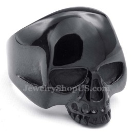 Anello Teschio In Titanio Nero