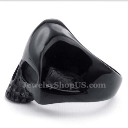 Anello Teschio In Titanio Nero