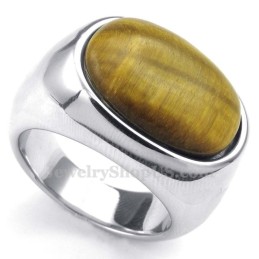 Anello Da Uomo In Titanio Con Pietra Ornamentale