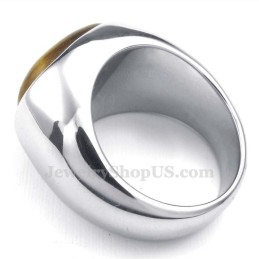 Anello Da Uomo In Titanio Con Pietra Ornamentale