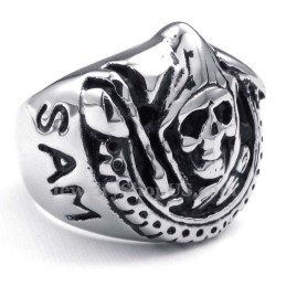 Anello Teschio In Titanio