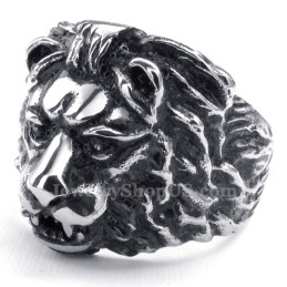 Anello Testa Di Leone In Titanio