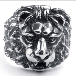 Anello Testa Di Leone In Titanio