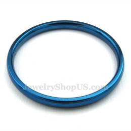 Anello Rotondo Blu In Titanio Da 2 Mm