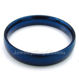 Anello Rotondo Blu In Titanio Da 4 Mm