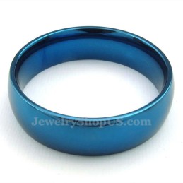 Anello Rotondo Blu In Titanio Da 6 Mm