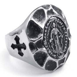 Anello In Titanio Della Vergine Maria