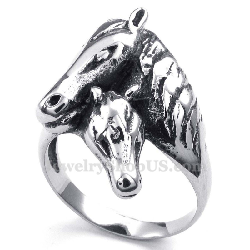 Anello In Titanio A Forma Di Cavallo Anello In Titanio A Forma Di Cavallo