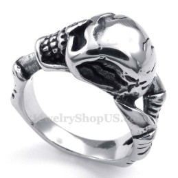 Anello Teschio In Titanio