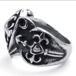 Anello Con Croce In Titanio
