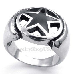 Anello In Titanio A Stella A Cinque Punte