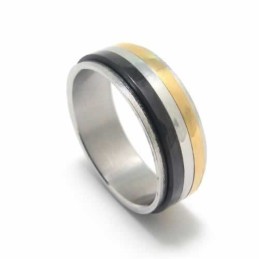 Anello In Titanio Three Circles Da 8 Mm