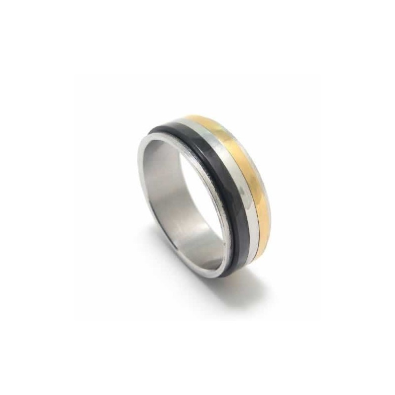 Anello In Titanio Three Circles Da 8 Mm Anello In Titanio Three Circles Da 8 Mm