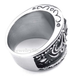 Anello In Titanio Con Zircone Nero