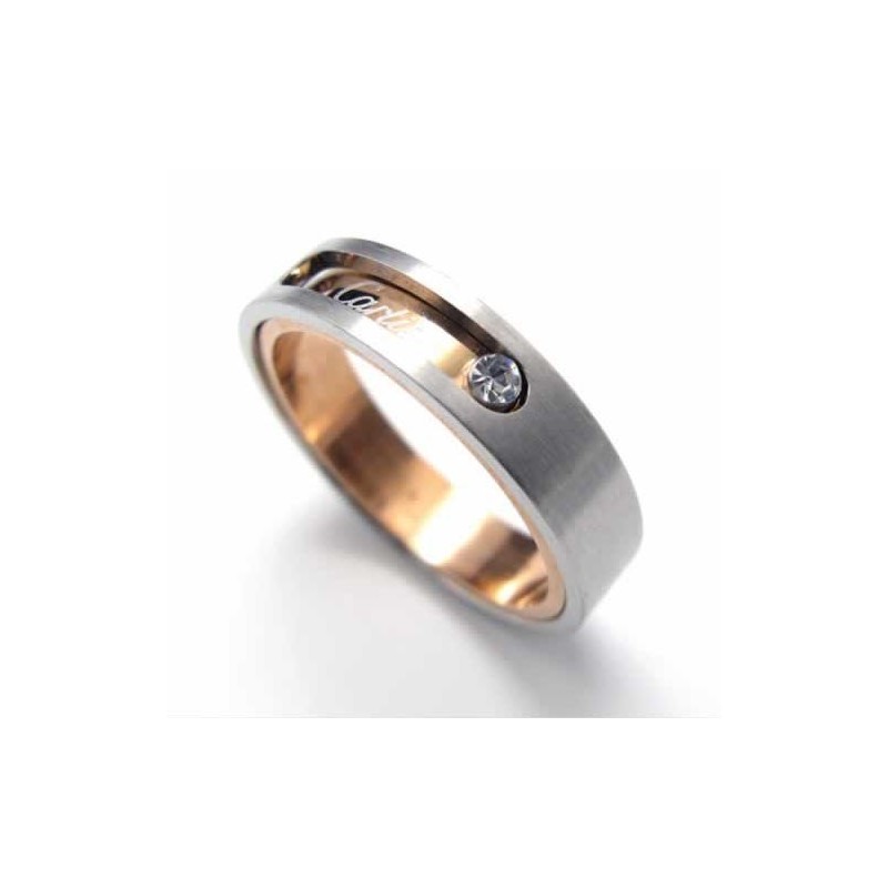 Anello A Fascia In Titanio Intarsiato Con Diamanti Da 5 Mm Anello A Fascia In Titanio Intarsiato Con Diamanti Da 5 Mm